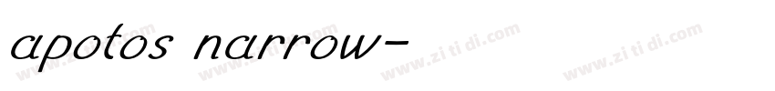 apotos narrow字体转换